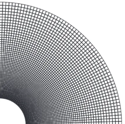 Fig. 2. Spherical mesh used in  the  ﬁnite element calculations (  f =  0  .  01  ). 
