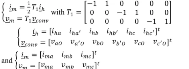 Fig. 3. Equivalence between the 3-phase open-end  winding machine and two 3-phase machines 