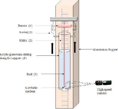 Figure 1. Experimental setup for single bubble growth and collapse 