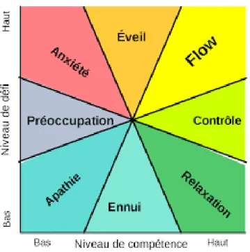 Figure III. Schéma représentant la zone du flow. 