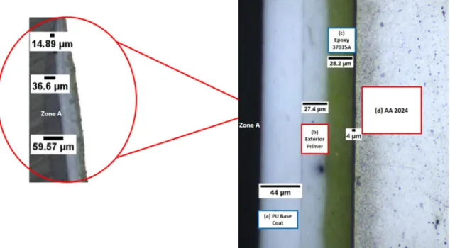 Fig. 5. 3D FE mesh model with a mesh size of 5 μ  m through the thickness and 45  ± 15 μ  mm at the loaded area