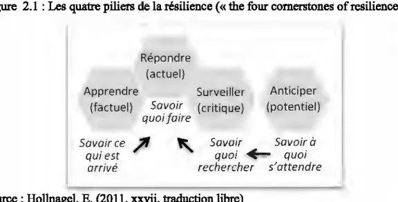 Figure  2.1 : Les quatre piliers de la résilience(« the four comerstones ofresilience ») 