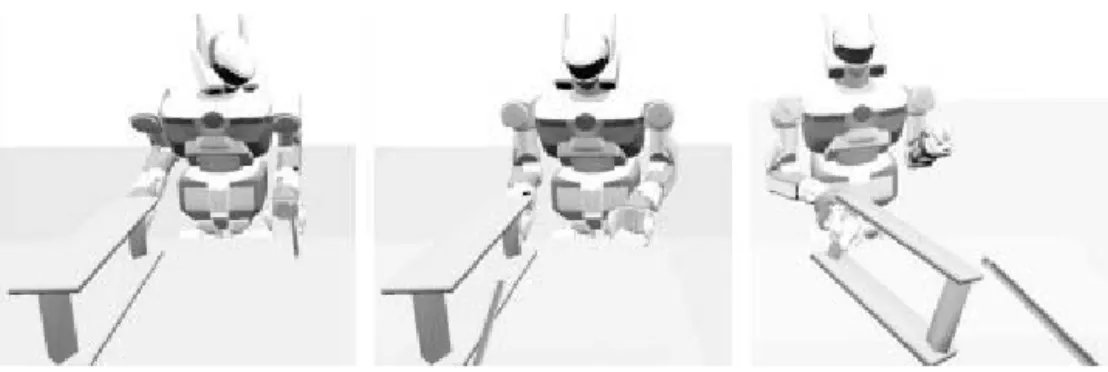 Fig. 8. Collaborative task with the HRP-2 robot with the visuo-haptic perception module