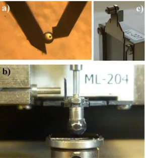 Figure 6: Link between the mirogripping geometry (a) and the nanotribologial test (b): The gripper is modelled by the at