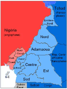 Figure 1 :  Carte du Cameroun  