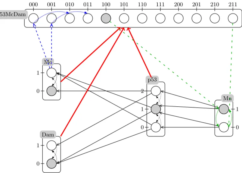 Fig. 5. A graphic representation of the Process Hitting. Each box represents a sort, which contains processes indicated by circles