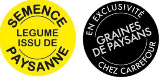 Figure 2 : Les deux logos de la mention Semence Paysanne  (Source : Kaol Kozh)