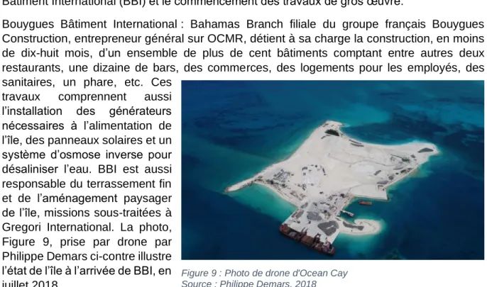 Figure 9 : Photo de drone d'Ocean Cay   Source : Philippe Demars, 2018 