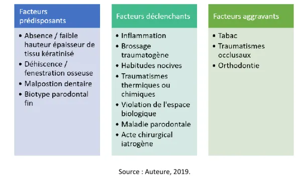 Tableau 2 : Tableau récapitulatif des facteurs étiologiques des récessions : 