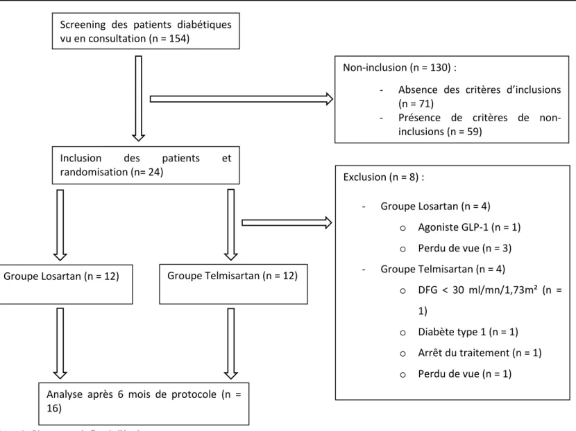 Figure 1 : Diagramme de flux de l’étude 