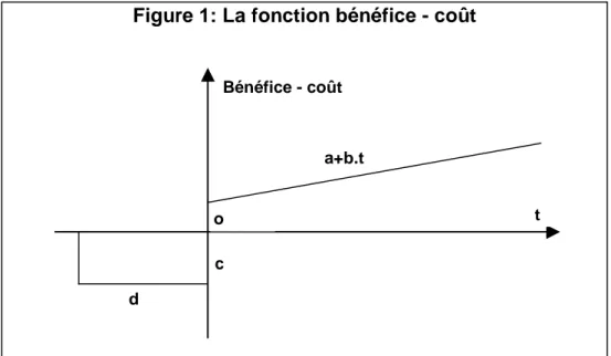 Figure 1: La fonction bénéfice - coût