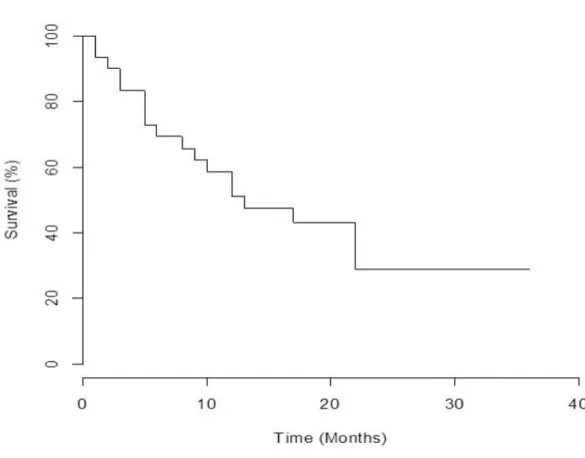 Figure 3: Kaplan-Meier plot of overall survival of study population 