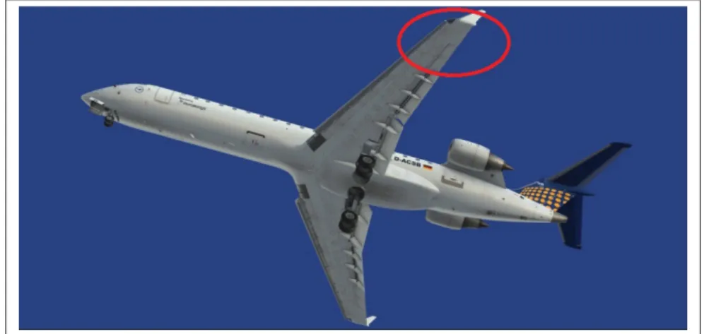 Figure 1.7 Photo d’un Jet régional avec la section d’aile visée