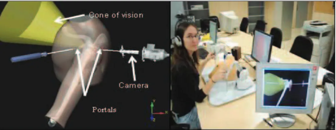 Fig. 1. The Application of virtual reality assisted medical gesture developed at the ENSAM- ENSAM-Image Institute