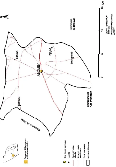 Figure 5 : Carte de situation de la Commune d’Abomey 