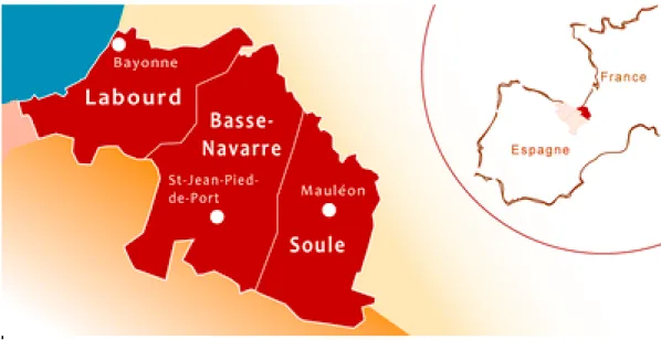 Figure 3 : Provinces du Pays Basque Nord (Source : Institut Culturel Basque) 