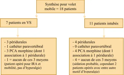 Figure 4 : Analgésie pré-opératoire des patients fixés pour volet mobile 