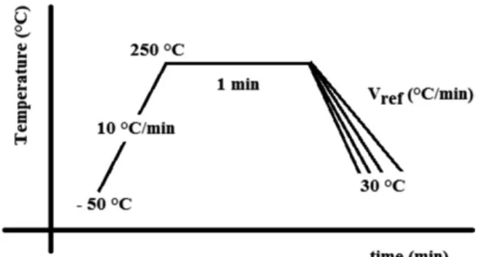 Figure 2. Schematic description of the experimental procedure used in DSC.
