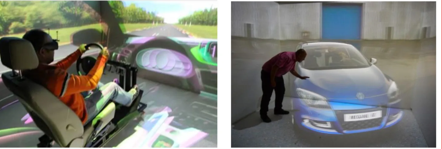 Figure 1 : Institute Image’s platform MOVE (left) and Renault’s current CAVE (right) 