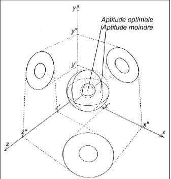 Figure 16: La niche écologique : hypervolume occupé par  une espèce dans l’hyperespace écologique