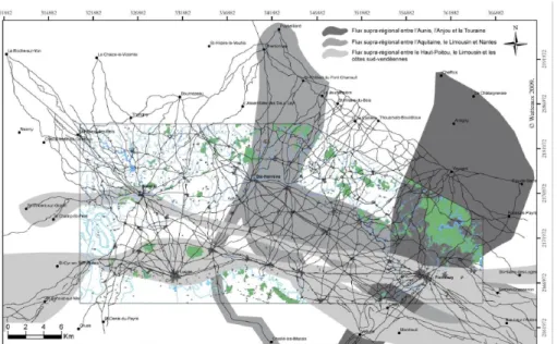 Figure 26 – Itinéraires et flux suprarégionaux traversant le secteur d’étude