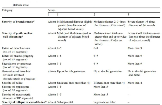 Figure 10 : Score de Helbich 