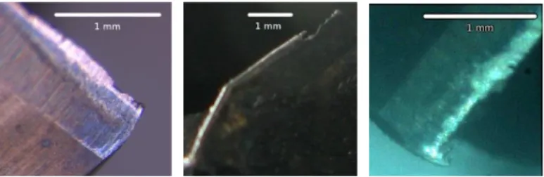 Figure 2.   Examples of drill cutting edge micro-chippings  C.  Paper organization 
