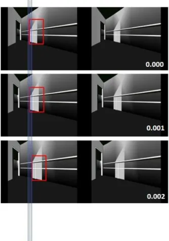 Figure 4. Recorded images with the external and internal camera  