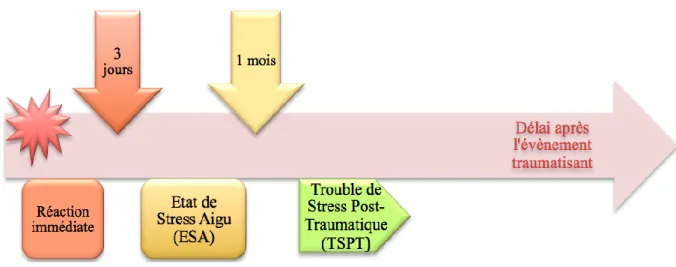 Figure 1 : Temporalité de l’évènement traumatique  