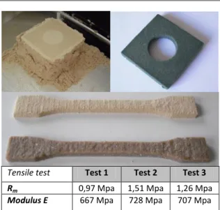 Fig 3. First reconstituted wood model by additive  manufacturing 