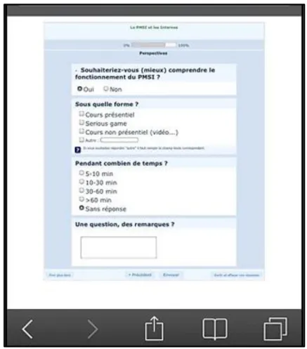 Figure 5 : Capture d'écran de la page 5 du questionnaire en version mobile 