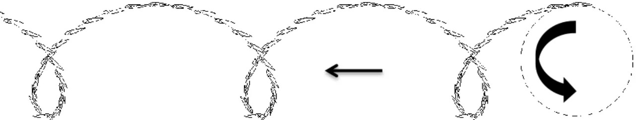 Figure 2. Exemple de trajectoire d’un propulseur à axe transverse en mode épicycloïdal