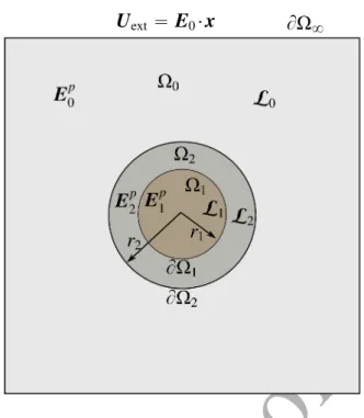 Figure 1: Cross section of coated cylindrical fiber with homothetic topology inside an infinite medium