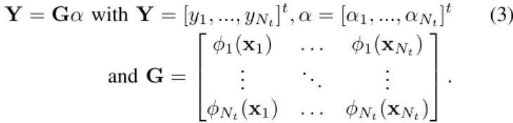 TABLE I E XAMPLES OF RBF FUNCTION Name φ(x) Gaussian e −(x/a) 2 Multiquadric p 1 + (x/a) 2 Inverse quadric q 1 1+(x/a) 2