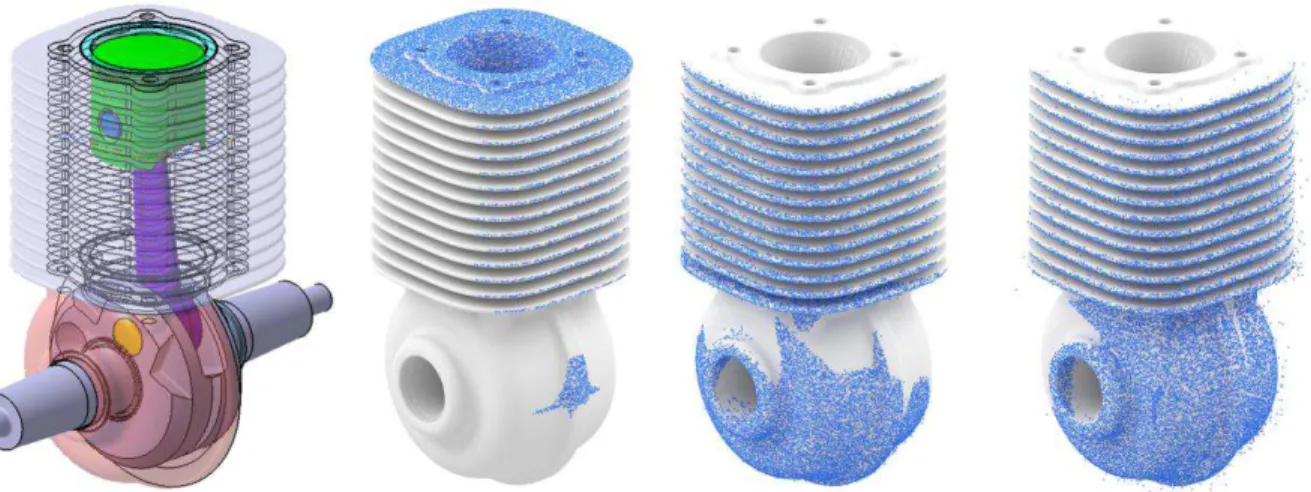 Figure 8: CAD model of a compressor reversed engineered with configurations 1 to 3. 
