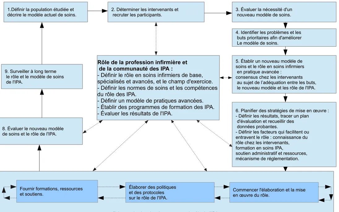 Figure 6: Le cadre PEPPA. D'apres A framework for the introduction and evaluation of advanced practice nursing roles