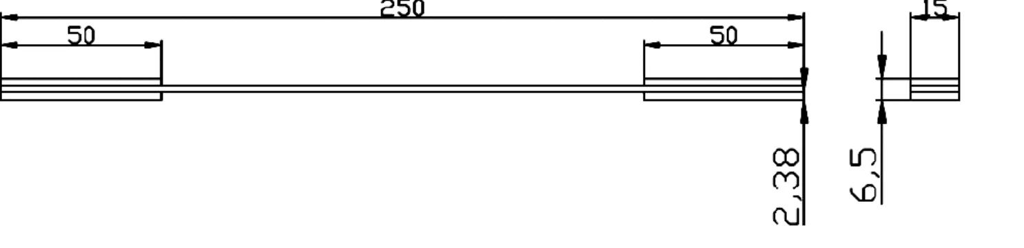 Figure 1 Dimensions of test specimen 