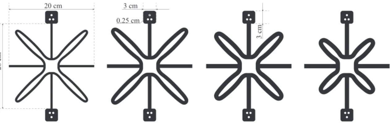 Fig. 16. Unit samples of cases A9, A11, A14 and A15 with a dimension of 20 × 20 cm.