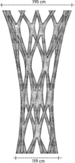 Figure 3.5 Final design of the pillar after topology optimization.