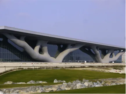 Figure 3.9 Doha Convention Center, with truss-shaped pillars.