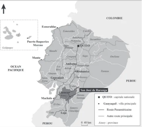 Figure 1. Carte de localisation de la paroisse San José de Raranga.