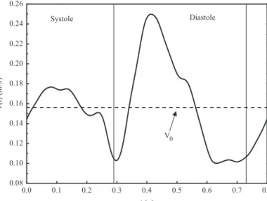 Fig. 1. Mean velocity in the left coronary artery (Bénard, 2005).