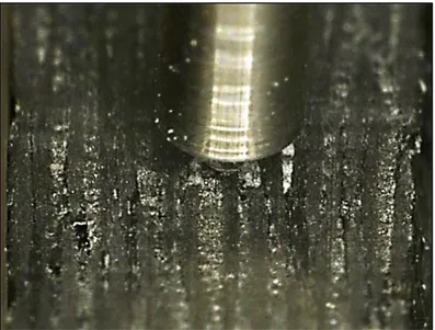 Figure 2.26 Image du microscope assurant la position  du diamant au cours de la mesure 