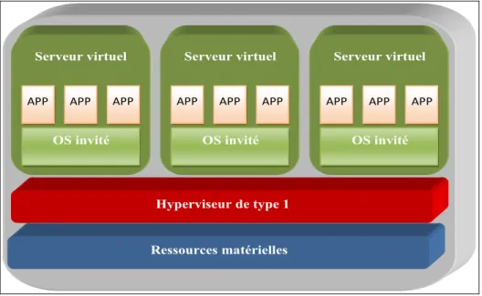 Figure 2.1 Hyperviseur de type 1 