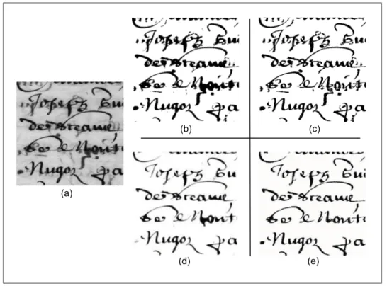 Figure 3.12 A third example of degraded shapes with a strong interference of bleed-through