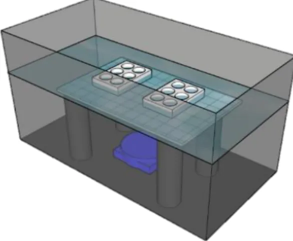 Figure 8: Experimental  design  for one  aquarium  with sound  exposition. 