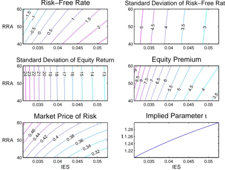 Figure 6: Asset Pricing with Epstein–Zin Preferences (θ = 0).