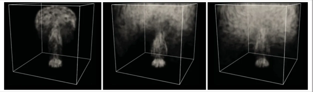 Figure 1.2 Simulation de fumée à l’aide d’une simulation semi-lagrangienne.