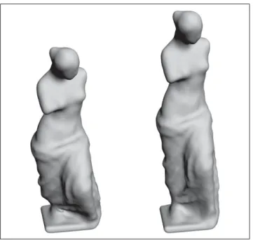 Figure 2.3 Venus de Milo avec et sans propagation des contraintes