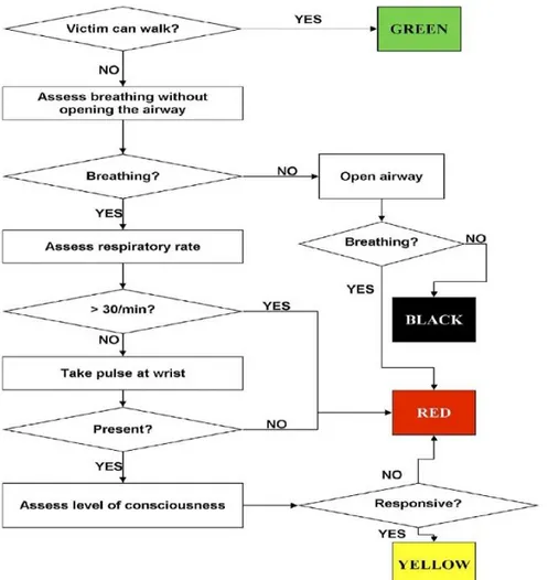 Figure 1. Algorithme de triage START  S ource : (Kahn et al., 2009)  